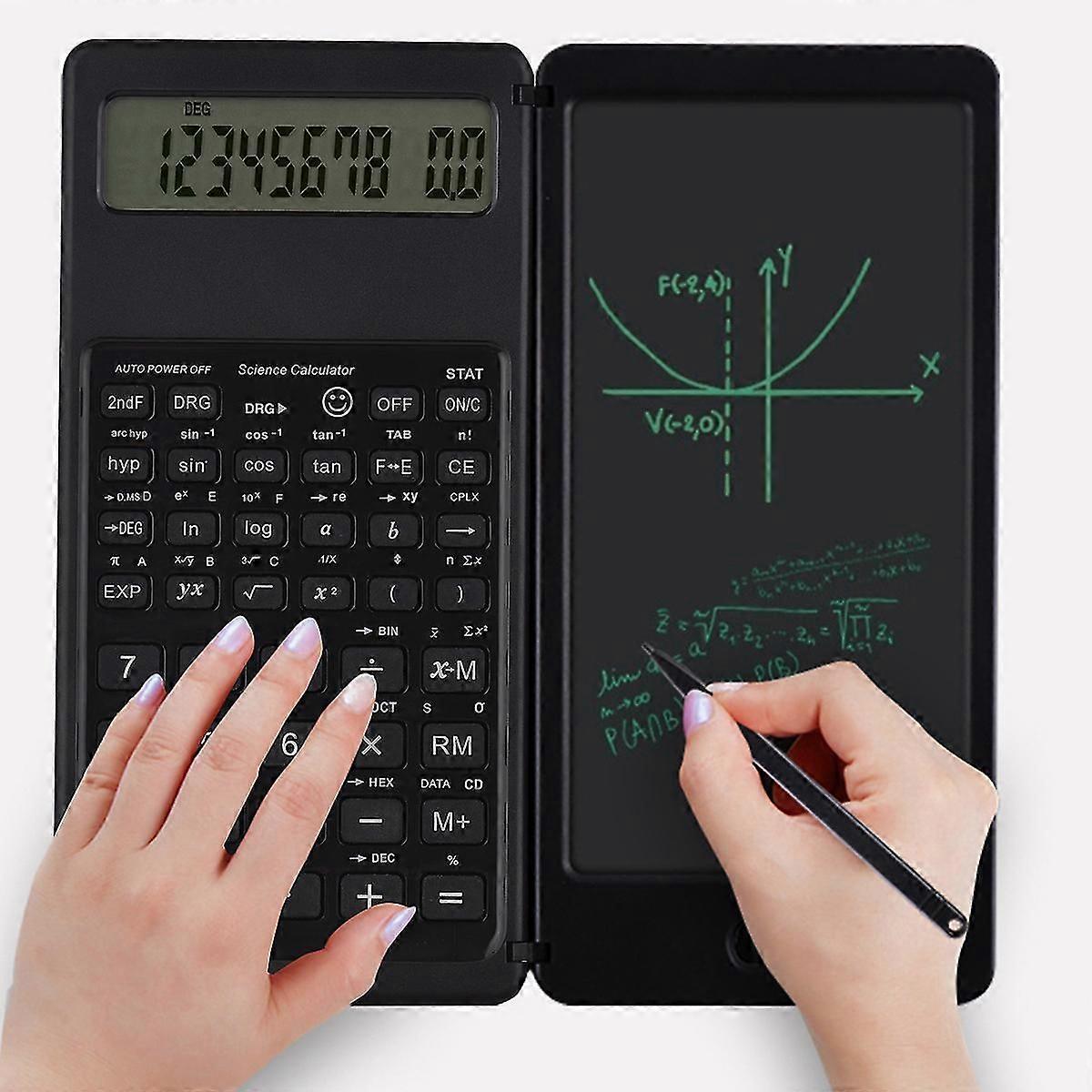 6.5 Inch Portable Calculator Lcd Screen Folding Writing Tablet Scientific Calculator Tablet Digital Drawing Tablet With Stylus Pen