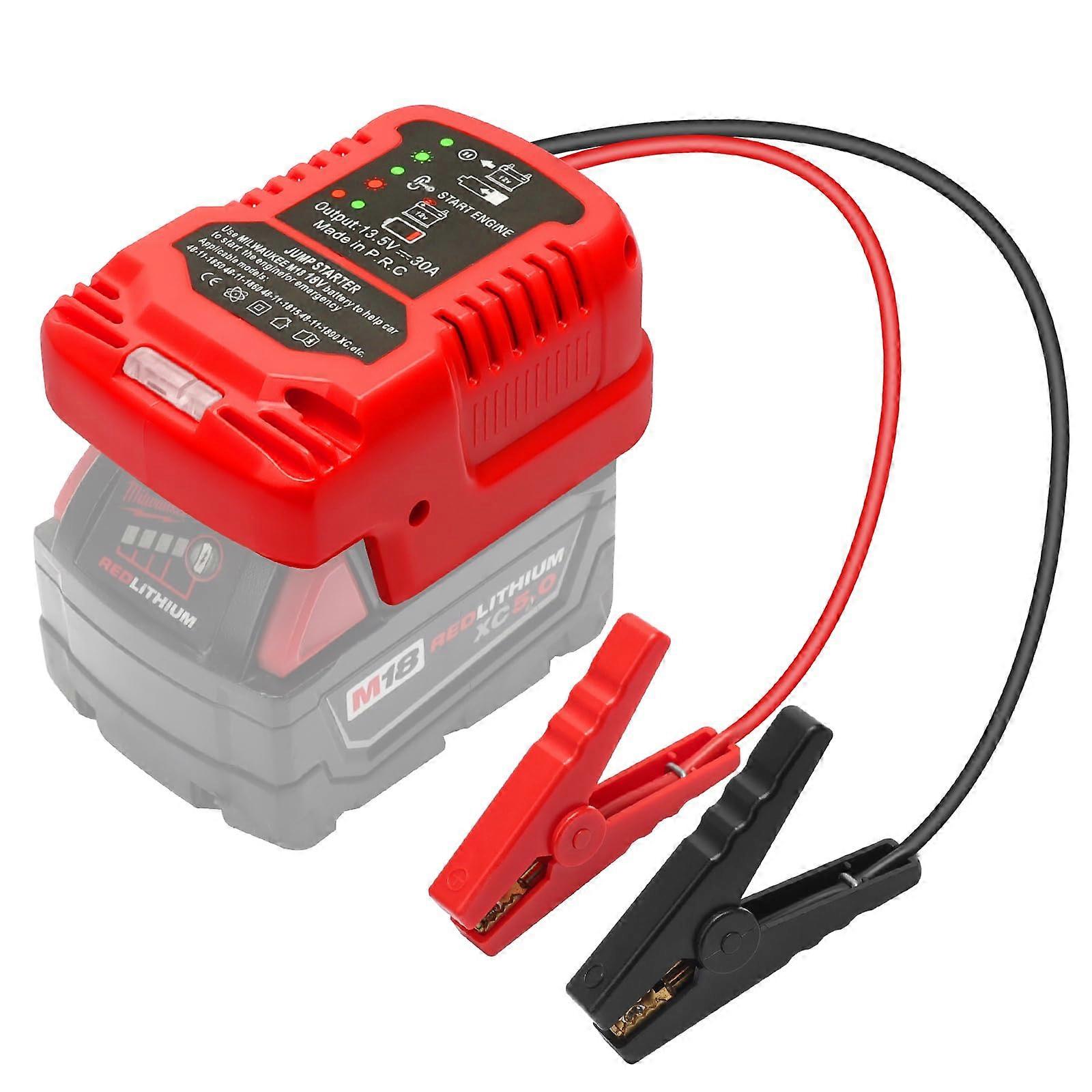 Jumper Cables Compatible with Milwaukee 18V Battery Jumper Starter 11AWG 1.2FT