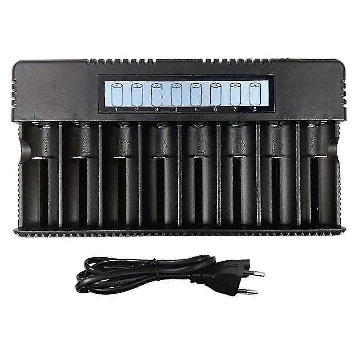 Lcd Display 8-slot 18650/26500 Battery Charger 3.7v Lithium Battery Ni- Ni-chrome 1.2v 1.5v Battery