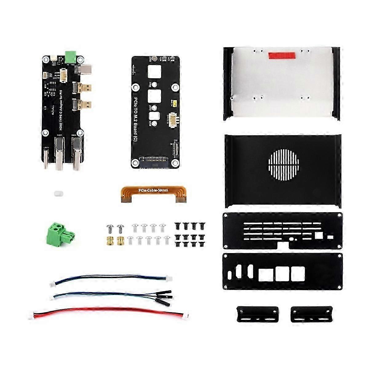 MultiFunctional MiniComputer Kit Designed for 5, Aluminum Alloy Case for PCIe Adapter C