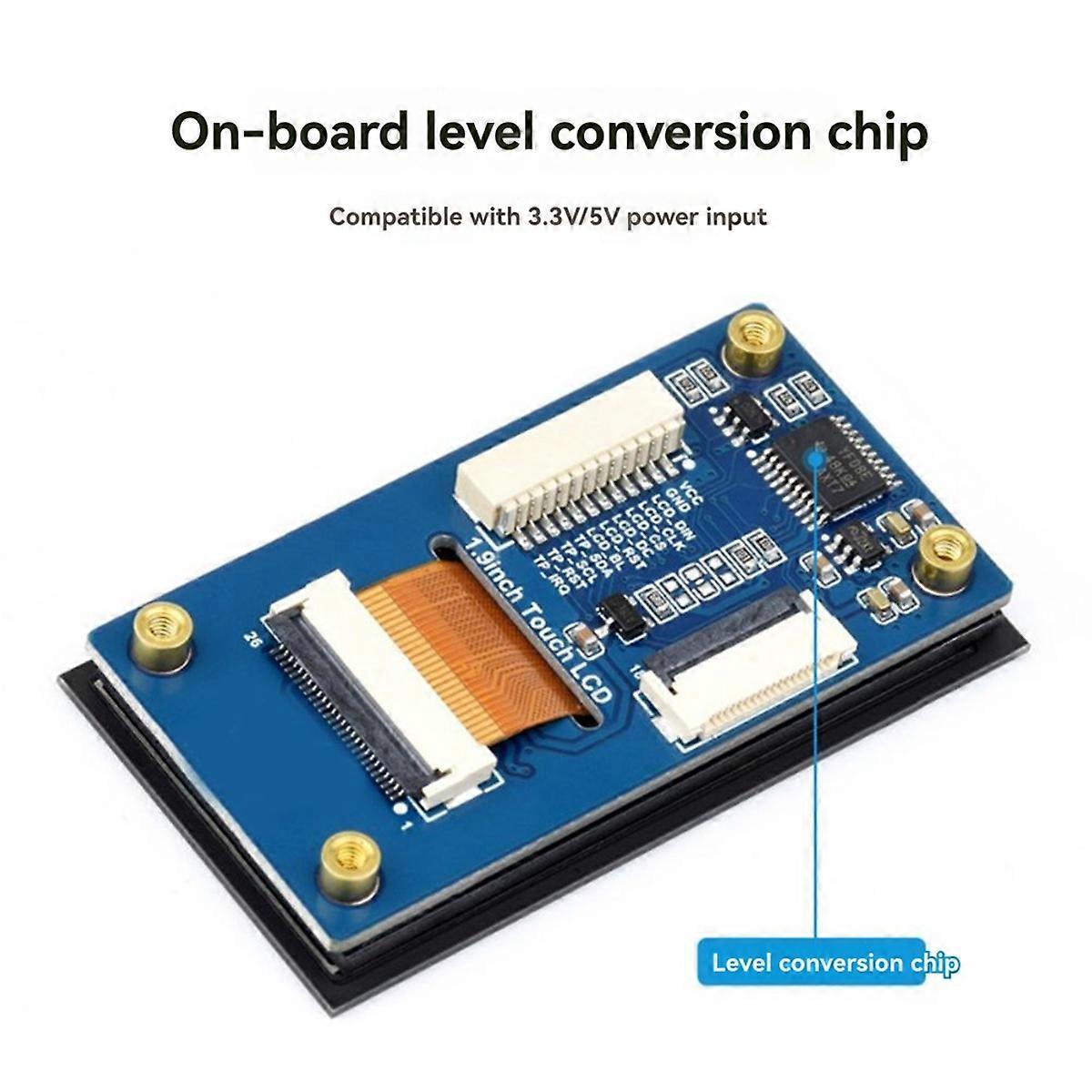 RPi 5/ESP32 1.9-Inch LCD Touch Display Development Board IPS ST7789V2