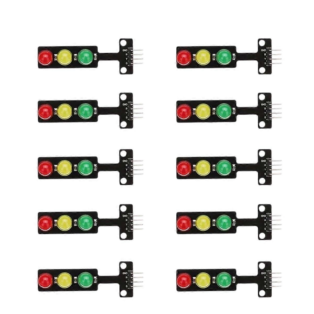 10Pcs Mini 5V Traffic Light Led Display Module for Red Yellow Green F5 5Mm RGB DIY Electronic Kit