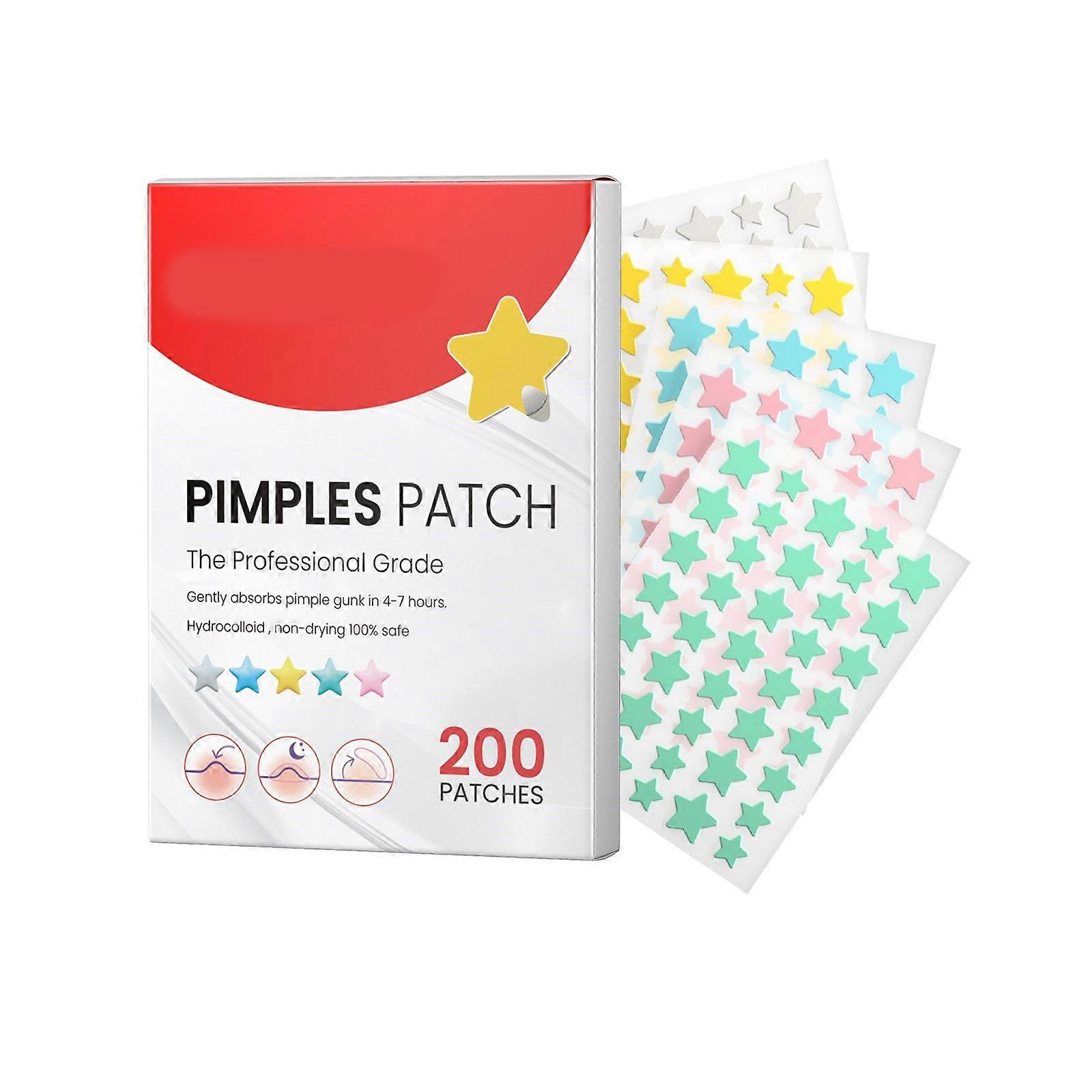 200 Patches Gentle and Comfortable Pimple Stickers Face Pimple Patches Suitable for Women and Man Say Goodbye to Pimple
