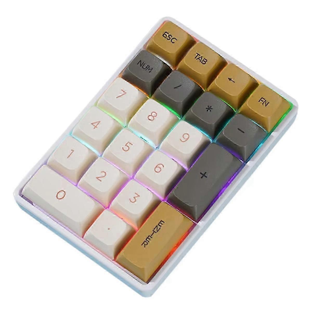 21Keys Mini Keyboard 2.4G Wireless Number Pad Mechanical Numeric Keypad suitable for Accounting Numpad Gaming