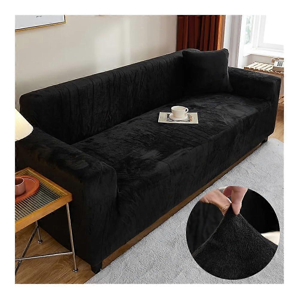 Plain, singlecolor, thick, elastic sofa cover, nonslip, 2seater 145185cm color 11