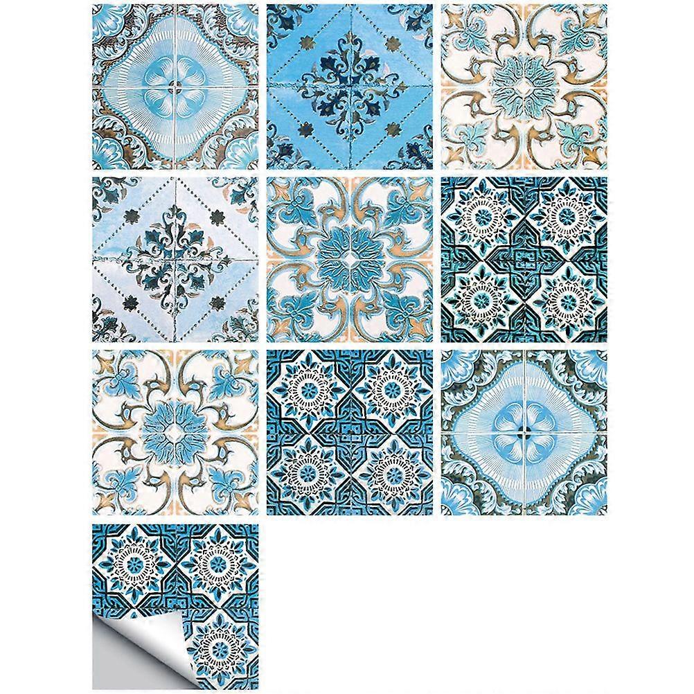 10pcs DIY Adhesive Wall Sticker Creative Tile Wall Paste Mandala Wall Sticker