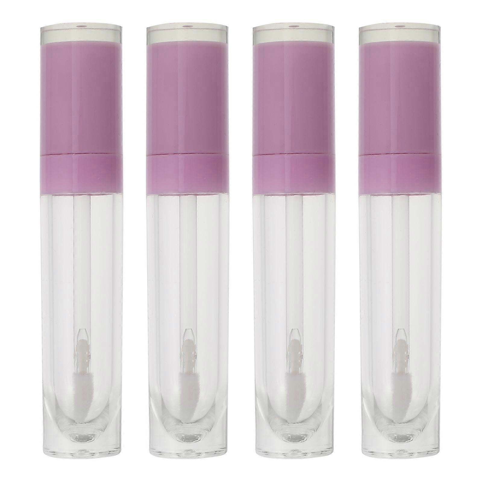 4pcs Empty Lip Gloss Bottles for DIY Lipstick, Lightweight Travel Friendly Vials for Makeup, Lip Oil, and Gloss Storage