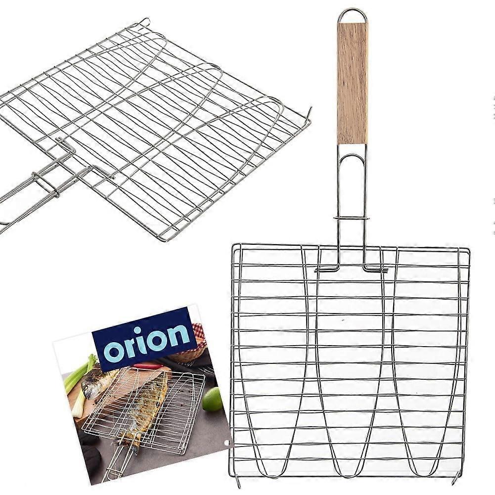 Metal Grill Grate for Grilling Fish 28 x 55.5 cm Rectangular Metal Construction Fish Grilling Accessory