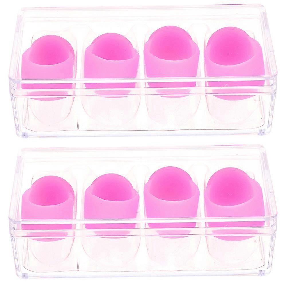 8pcs Durable Silicone Drum Finger Sleeves for Steel Tongue Drum, Comfortable Picks with Box for Beginners & Professionals