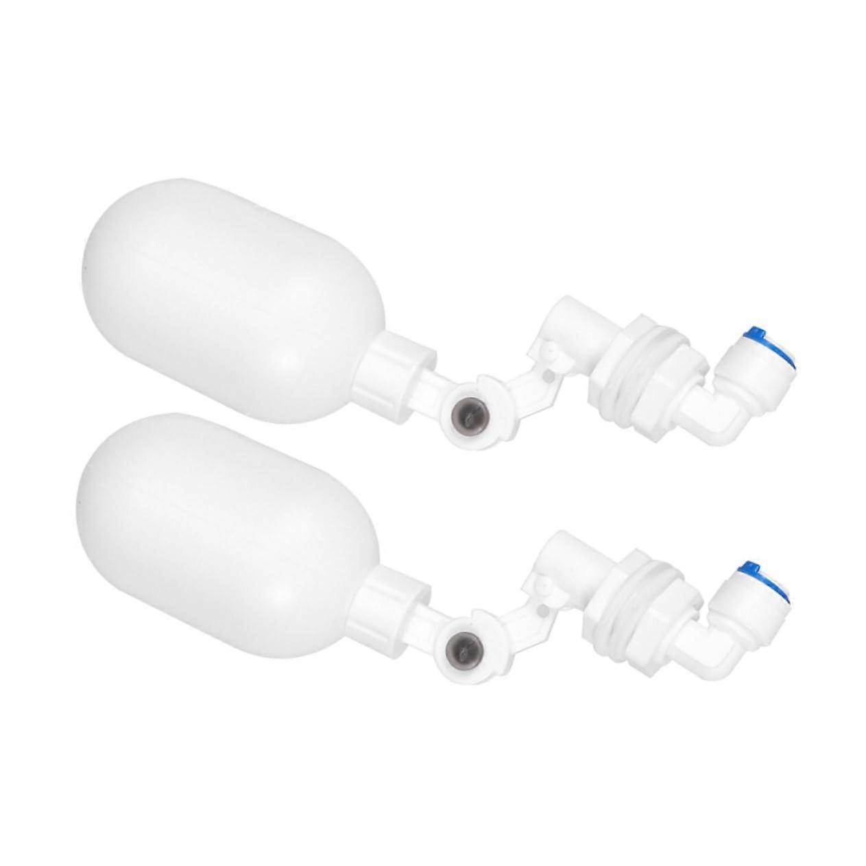 Water Tank Float Valve Mini Regulating Valve Two Pack For Aquariums And Pools White Plastic