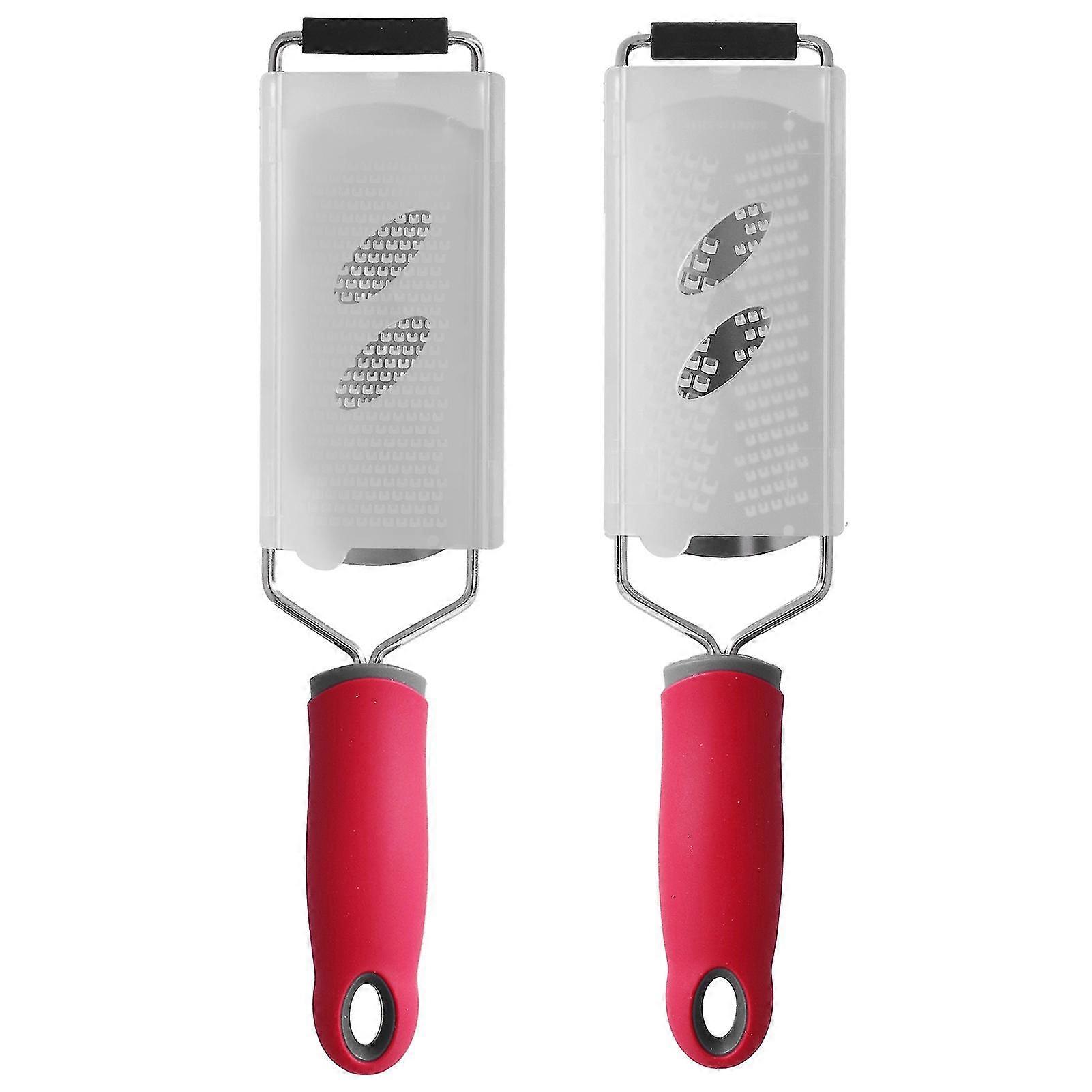 Stainless Steel Cheese Grater with Non-Slip Handle - Multifunctional Lemon Chocolate Zester