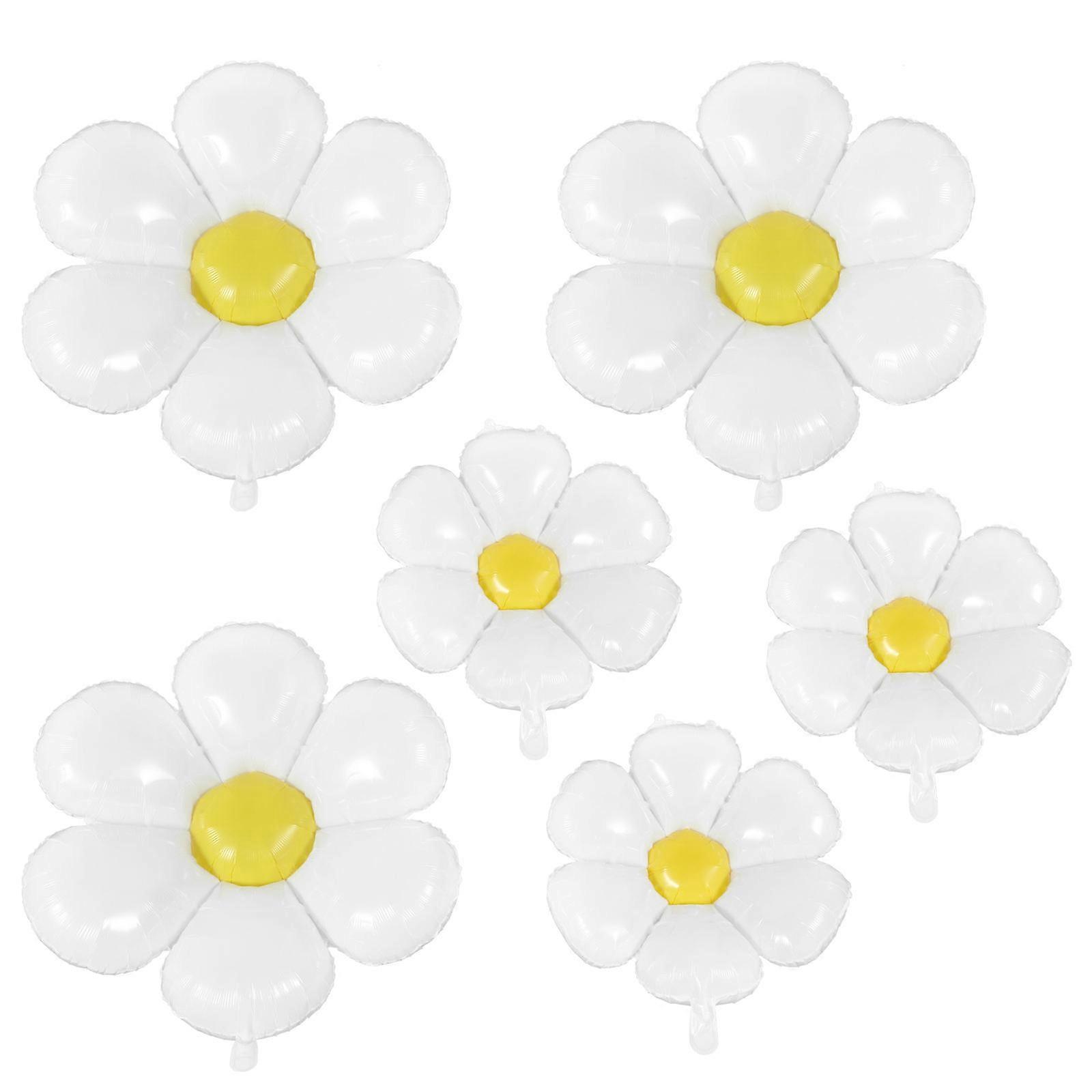 Birthday Balloons Flower Balloon Aluminium Foil Assorted Color 110.00X97.00X0.10CM Decoration 6Pcs