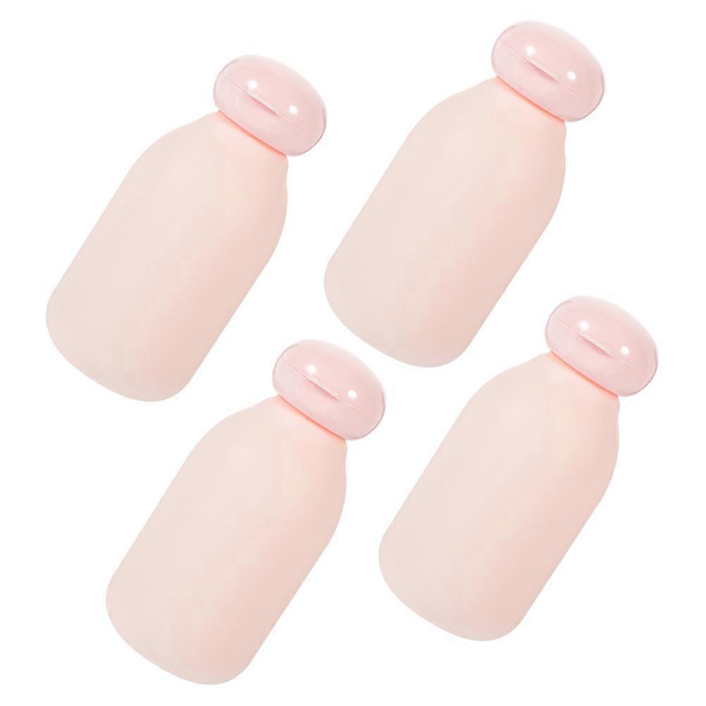 4pcs Refillable Travel Bottles, Empty Toiletry Containers for Shampoo, Lotion, Leak Proof, Stylish Design for Hand Luggage & Business Travel