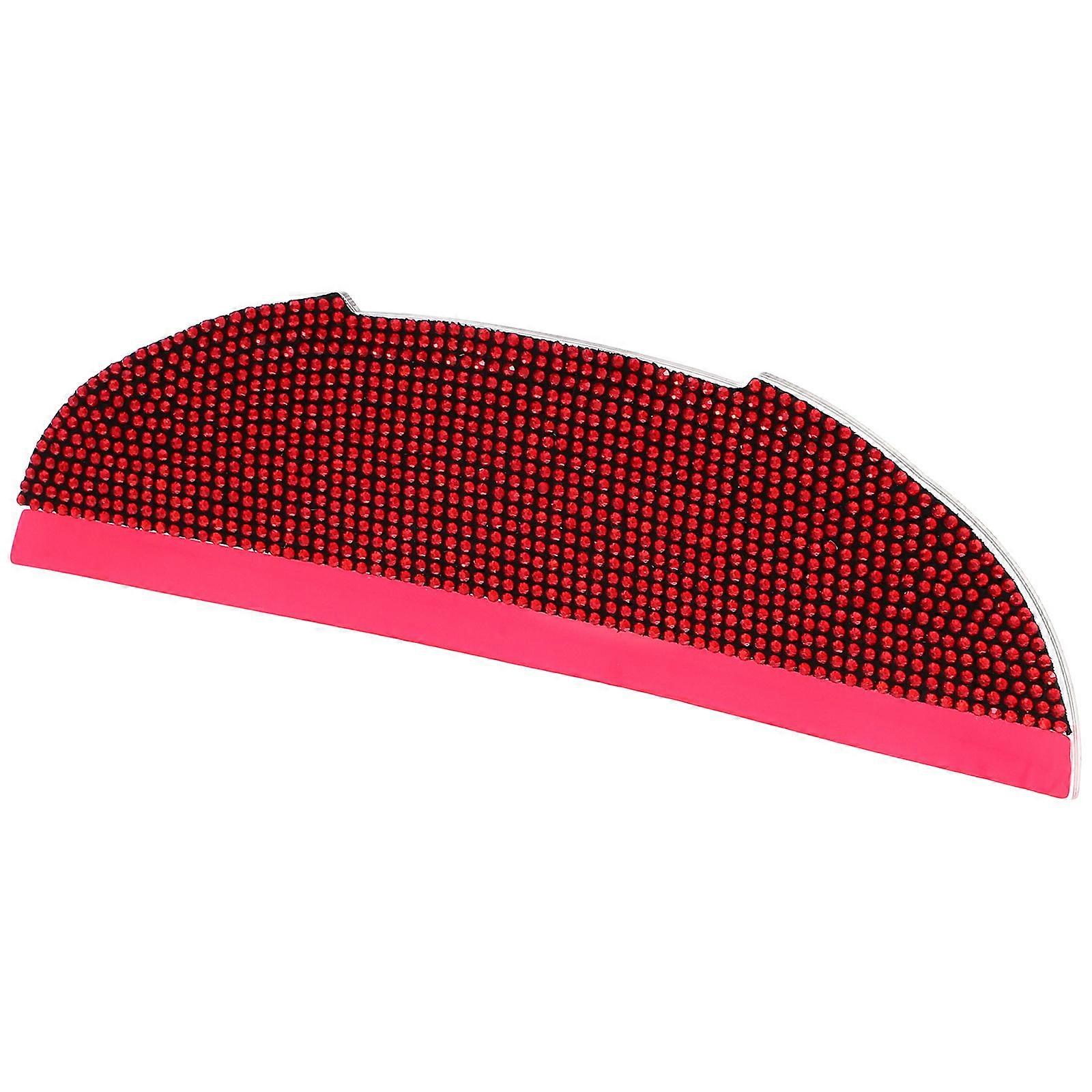 Car Rearview Mirror Rainproof Eyebrow Rear View Mirror Accessories Car Mirror Rain Cover Rhinestone Visibility Enhancement 1Pcs