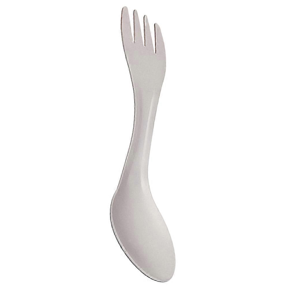 Reusable Titanium Spork Portable Fork and Spoon Combination for Camping Picnic Silver 1Pc