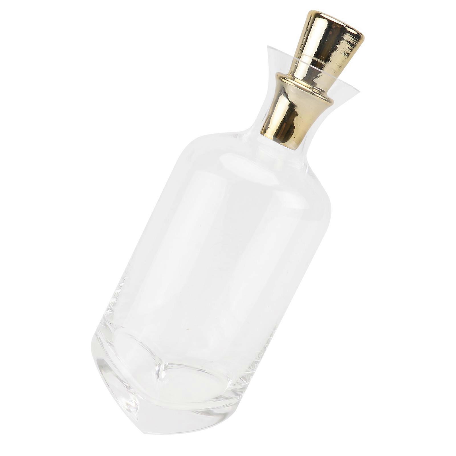 Nordic Style Decorative Glass Decanter Inclined Design Beverage Storage 26x10cm For Home Use 1Pack