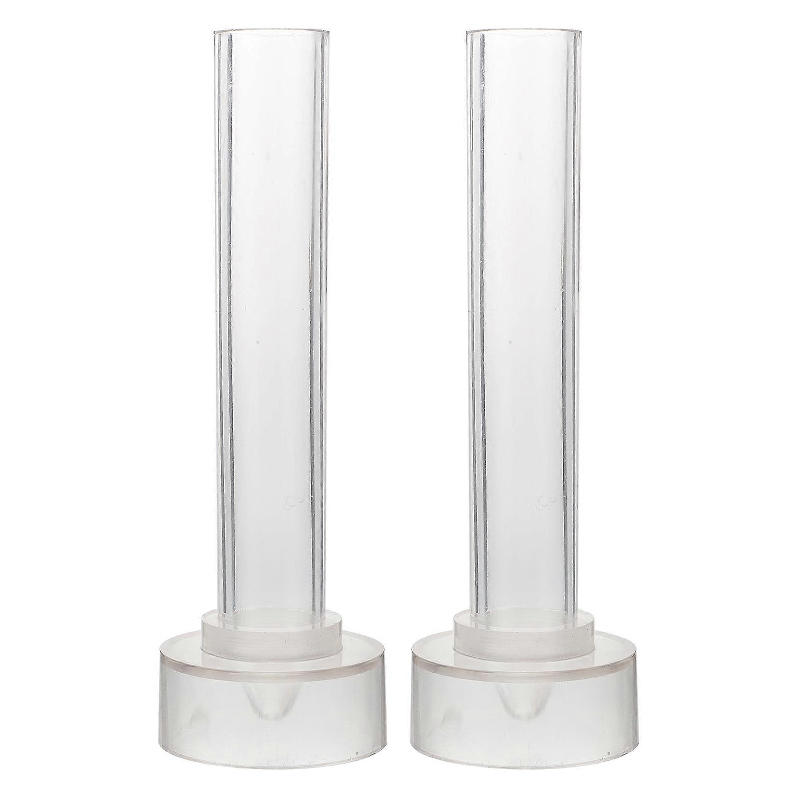 Plastic Candle Molds Diy Enthusiasts Clear Taper Mold Smooth Surface Dinner Table 2Pcs