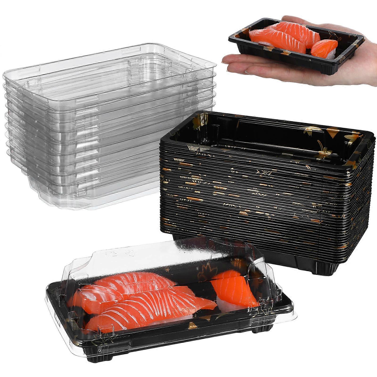 Dessert Boxes Sushi Carry Out Box Take Out HIPS 50Pcs