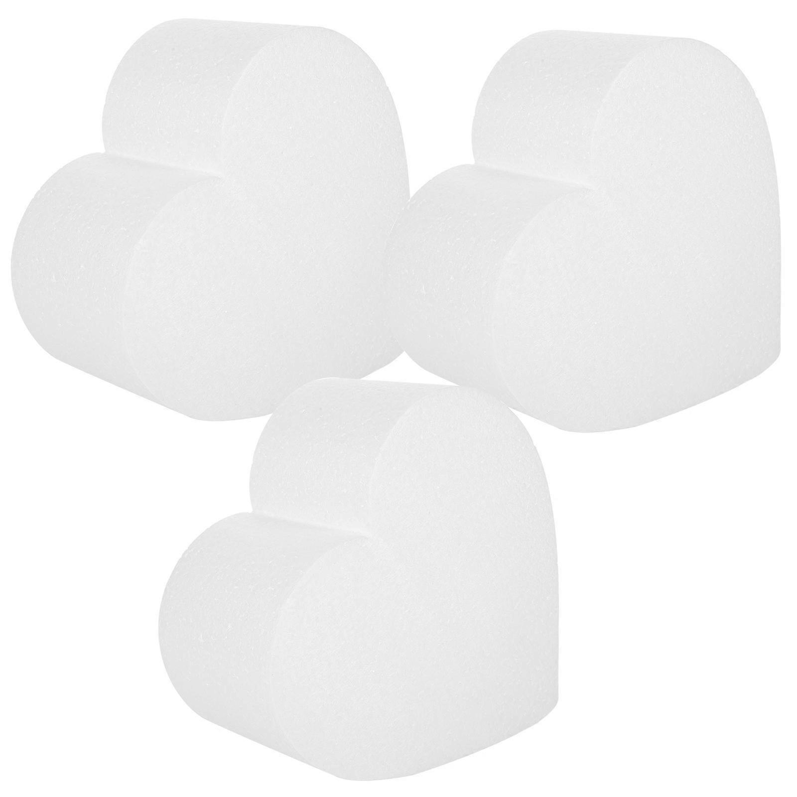 Foam Cake Dummy Heart Shaped For Anniversary Cake Decorating 3Pcs
