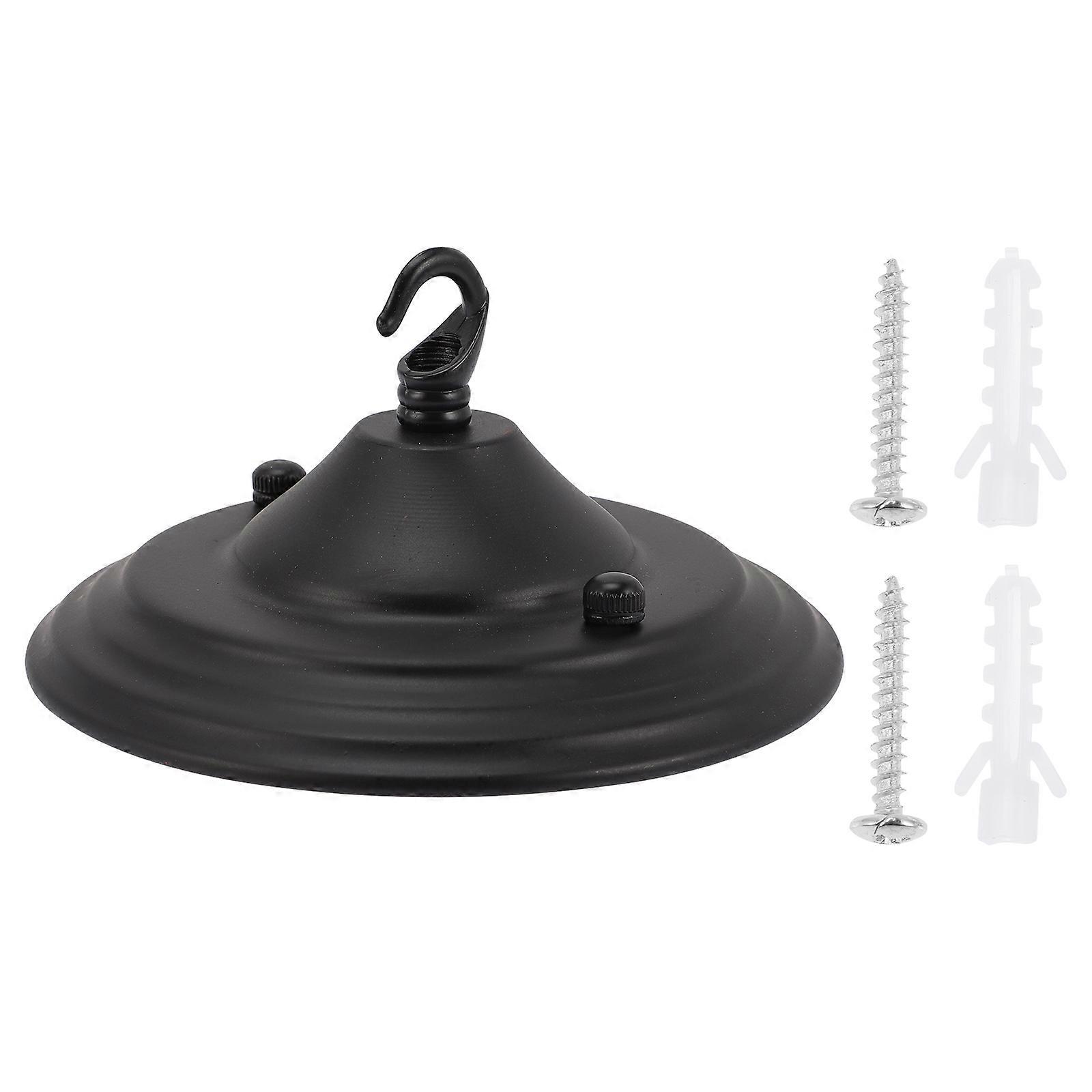 Ceiling Light Holders Ceiling Light Cover Hook Black 14x7cm Iron For Cafe 1Pcs