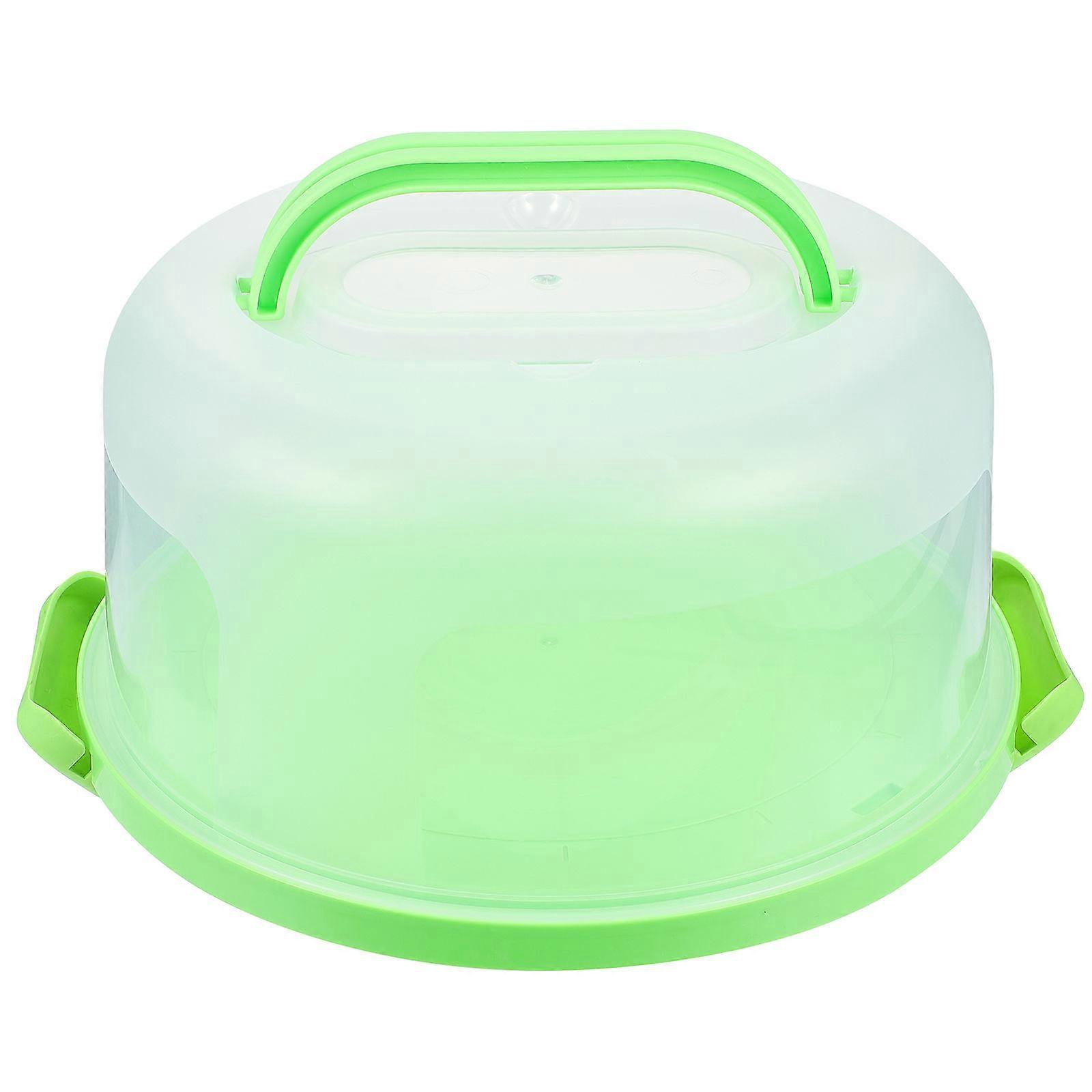 Boîte à gâteau en plastique vert réutilisable pour gâteaux et biscuits à sushi 1Pack