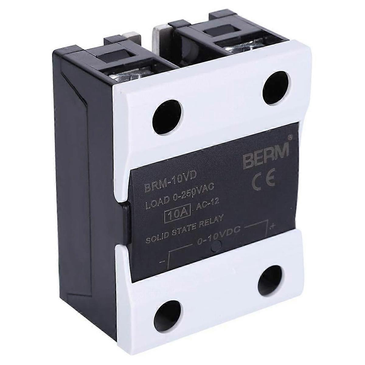 Solid State Relay 4-20mA 0-250VAC SSR Relay -10VD Solid State Relay Control Mode with LED Light Tu