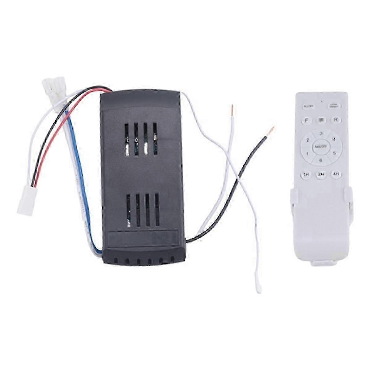 Universal Ceiling Fan Remote Control Kit 40W 6-Speed Timing Function Replacement Remote for DC Ceiling Fans & Lights