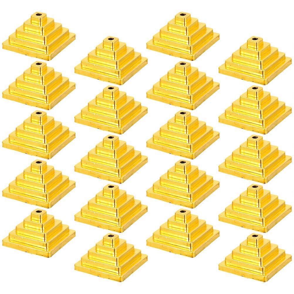 Small Flag Stand Golden Plastic Stable on Desk and Table 50Pcs