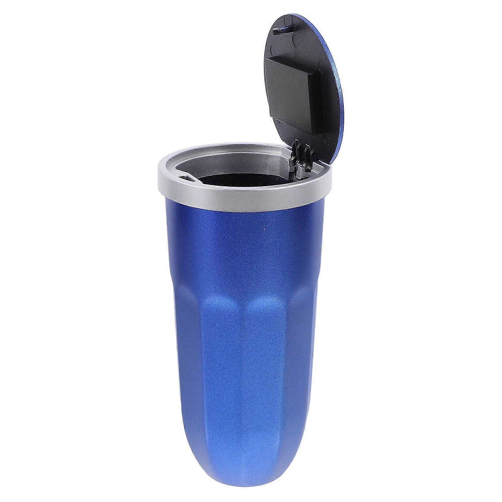 Stylish Blue Automotive Trash Can for Cup Holder Durable, Ample Capacity Car Garbage Bin with Modern Design for Vehicle Waste Disposal