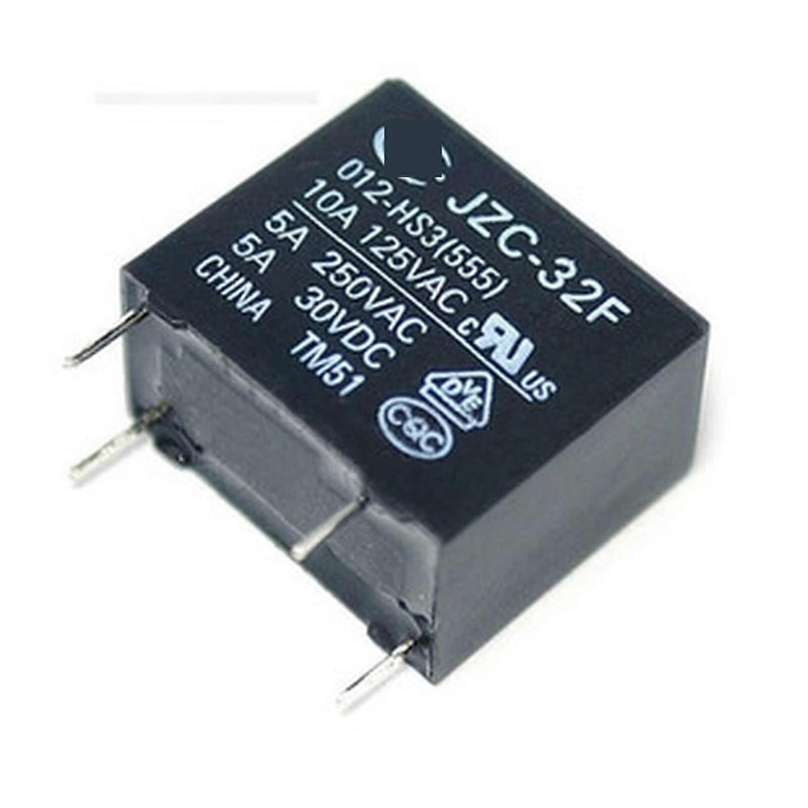 5PCS JZC-32F-012-HS3 12V Multi-Purpose Relay 4 Pin 5A/250VAC 5A/30VDC Electromechanical Relay
