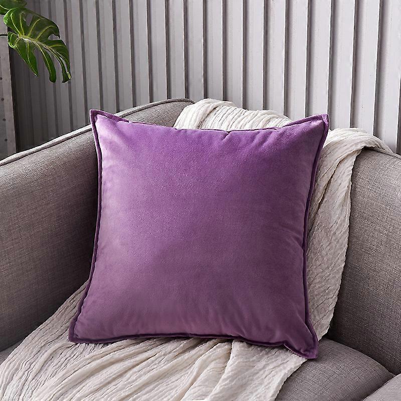 Pillowcase 40x40 cm in 100% cotton Grape color. velvet