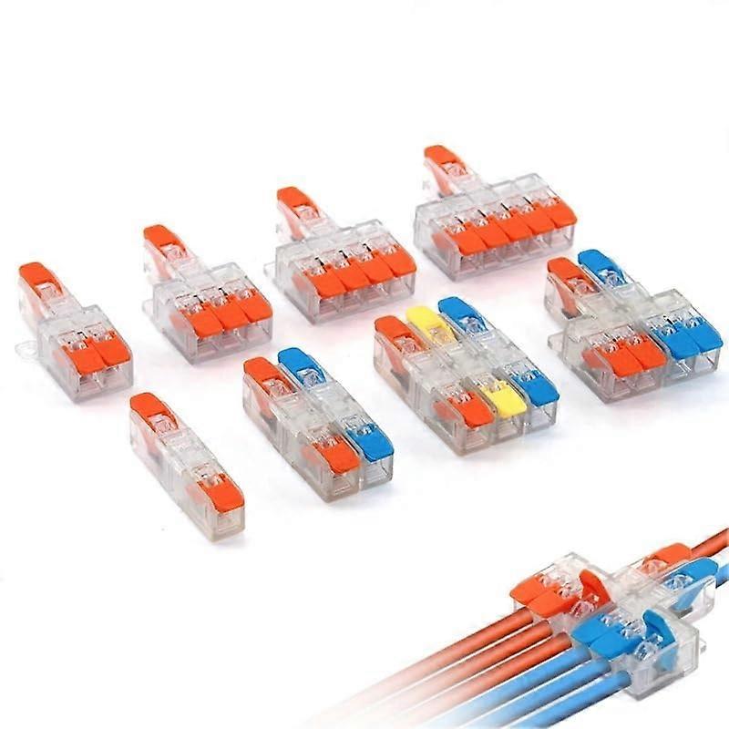 High Power 6mm² Fast Wire Electrical Connectors Compact Splitter Push-In Cable Terminal Block H61G Model