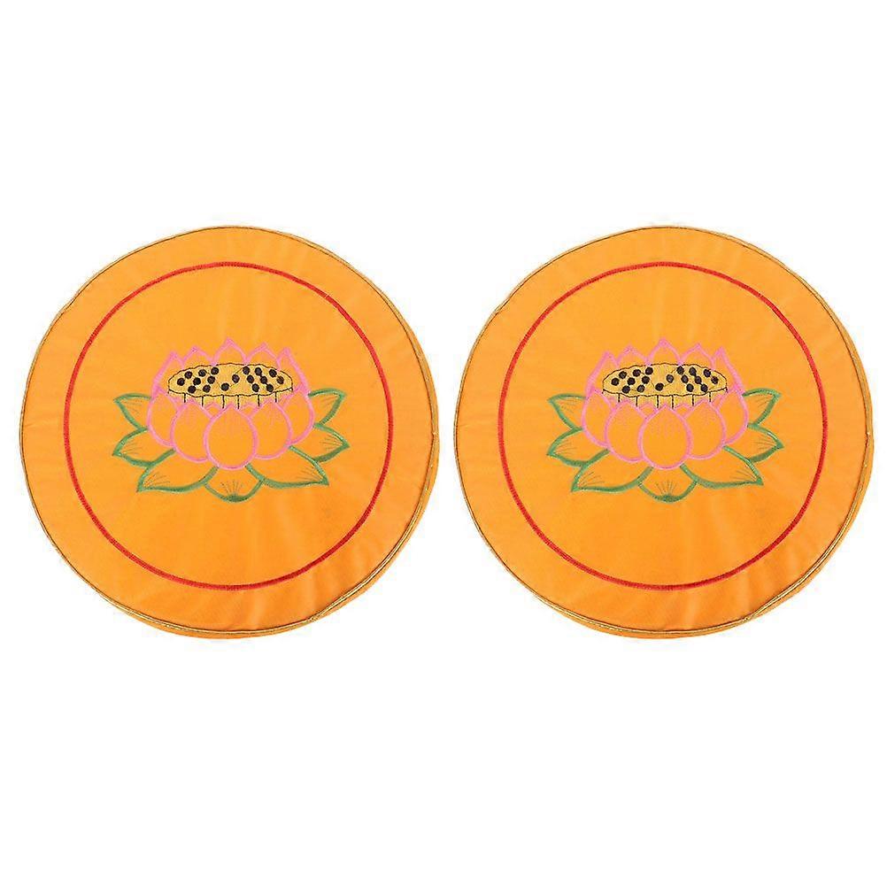 2pcs Meditation Cushion Round Meditating Mat Practical Ancestral Hall Prayer Cushion