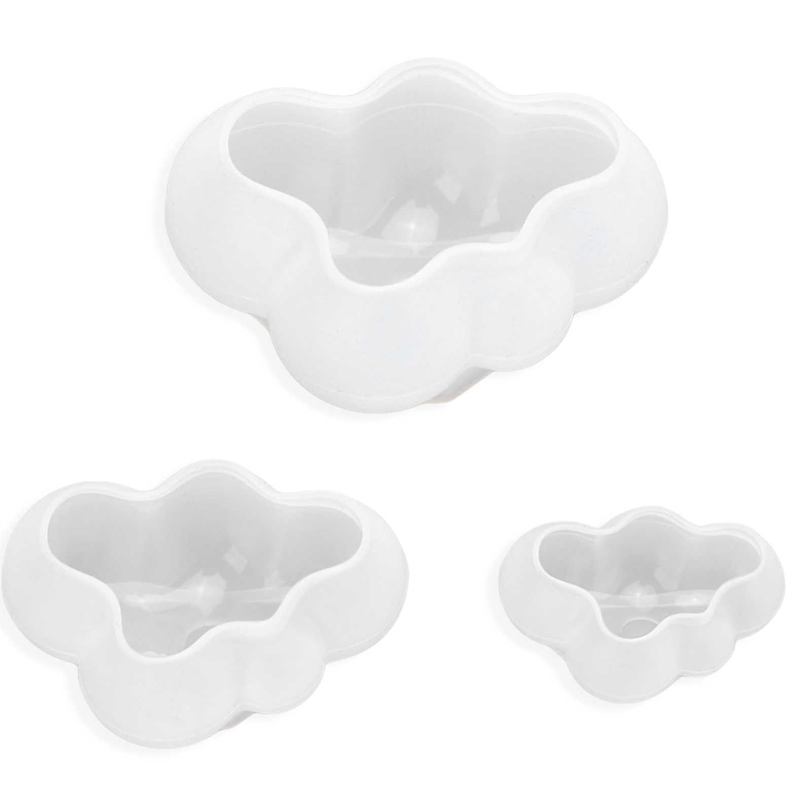 3D Cloud Shape Silicone Mould Set, Chocolate & Mousse Moulds, Ice Cube Tray, Epoxy Resin Moulds for Baking & Cake Decoration