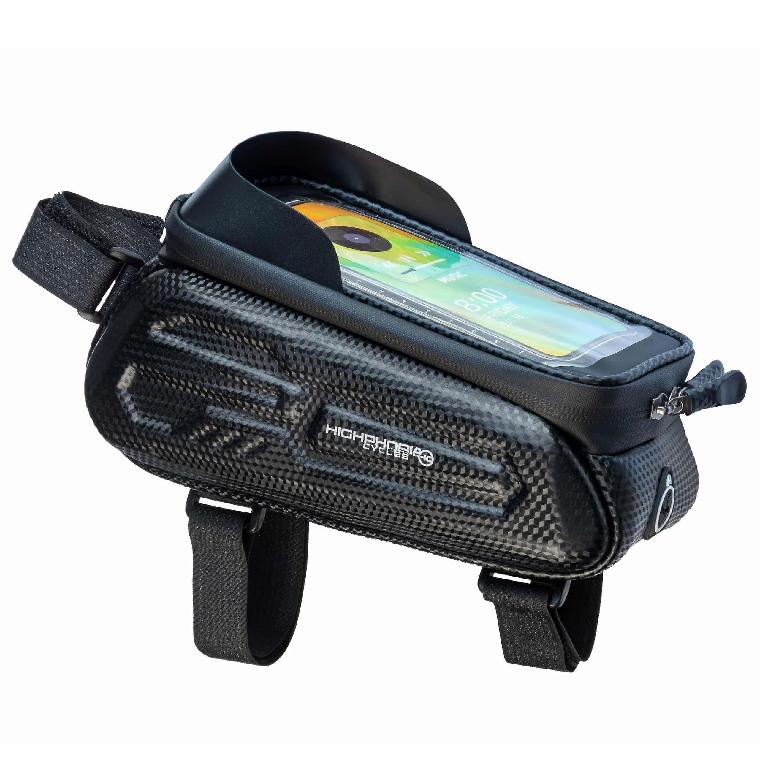 Bicycle Frame Bag, WaterRepellent Handlebar Bag for Smartphones, Top Tube Bag with T Touchscreen