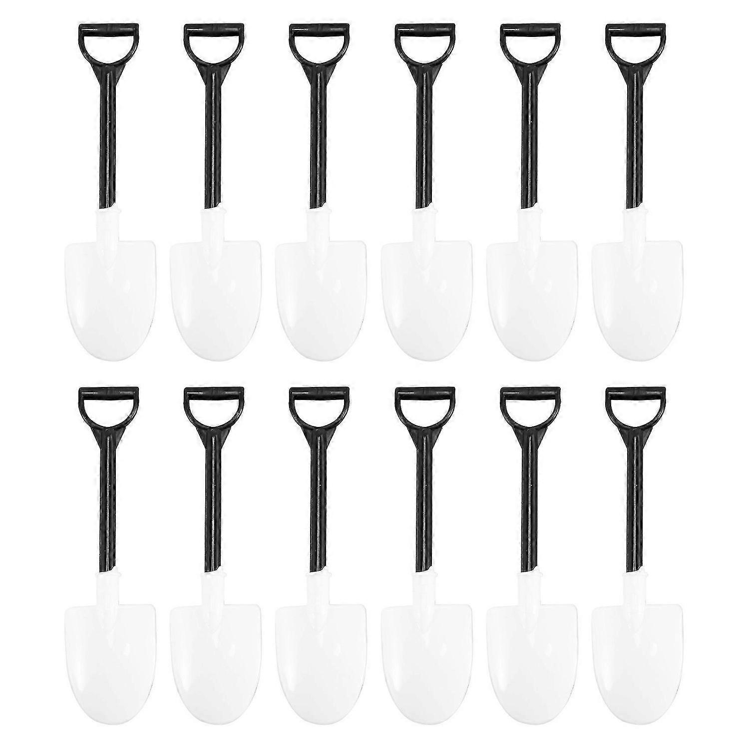 100Pcs Plastic Disposable Mini Shovel Spoon for Potted Cake