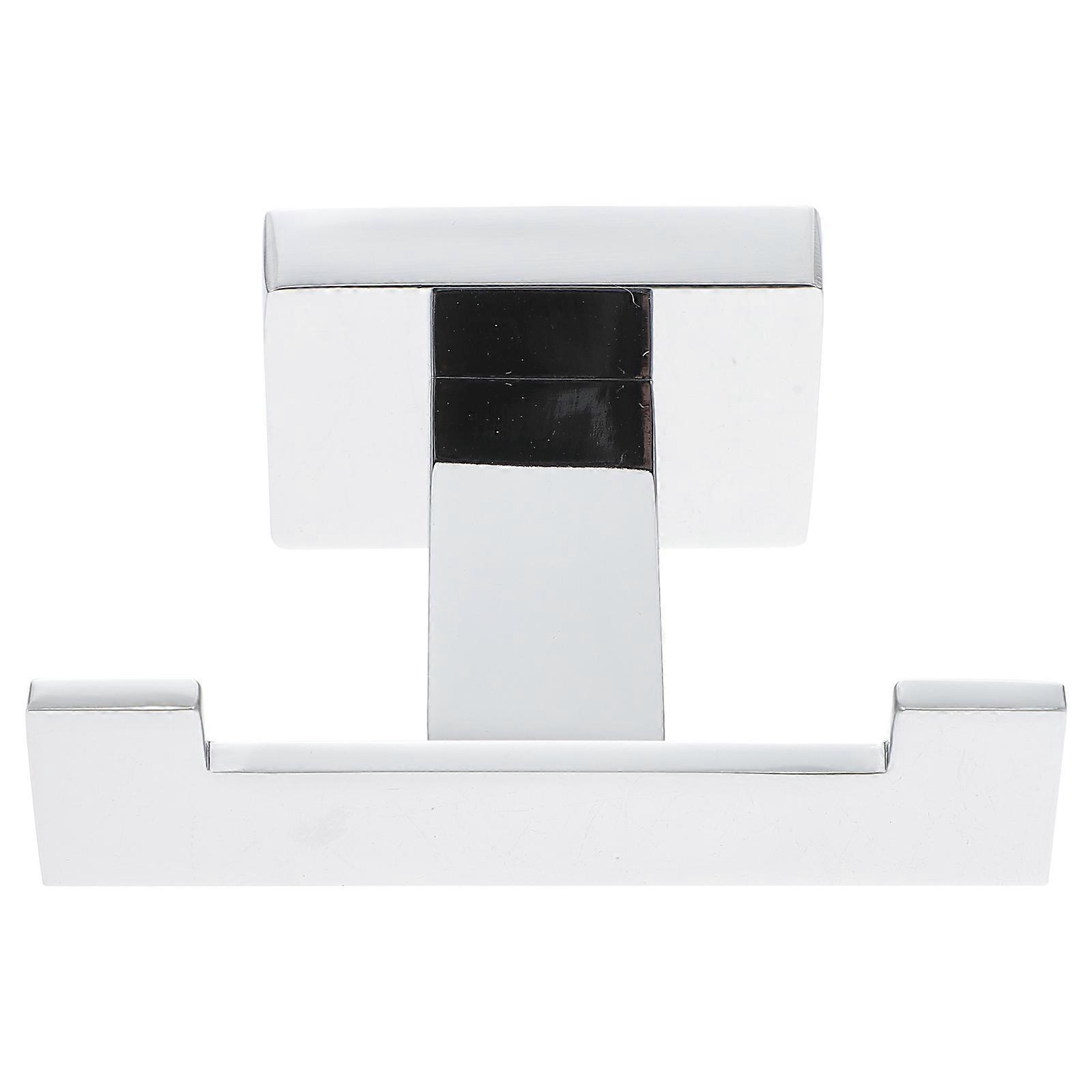 Wall Hanging Towel Hook Stainless Steel Towel Hanger Simple Structure Bathroom Use Silver 8X6CM 1Pack