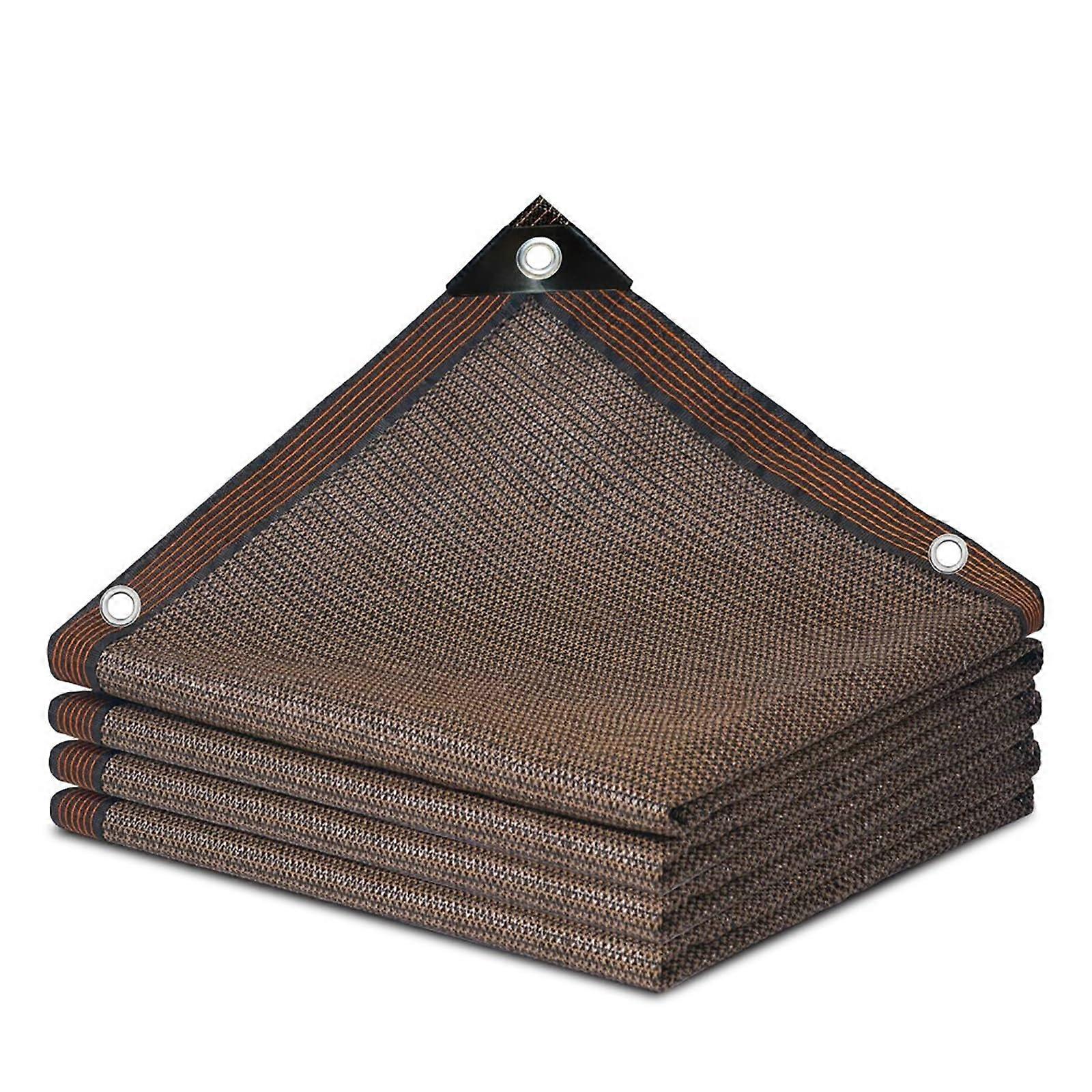 Braun Shading Net, Shade for Patio Cover, Breathable Shade Net with Eyelets, 95% Shading Rate (6x11m)