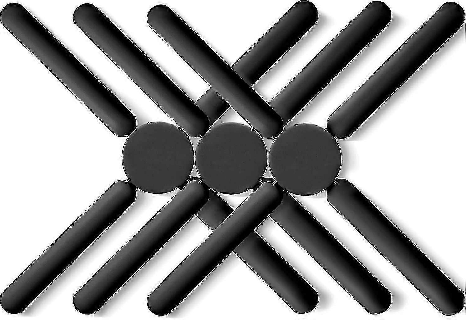 3/pack Foldable Silicone Trivets, Fengchen Folding Trivets, Non-slip Collapsible