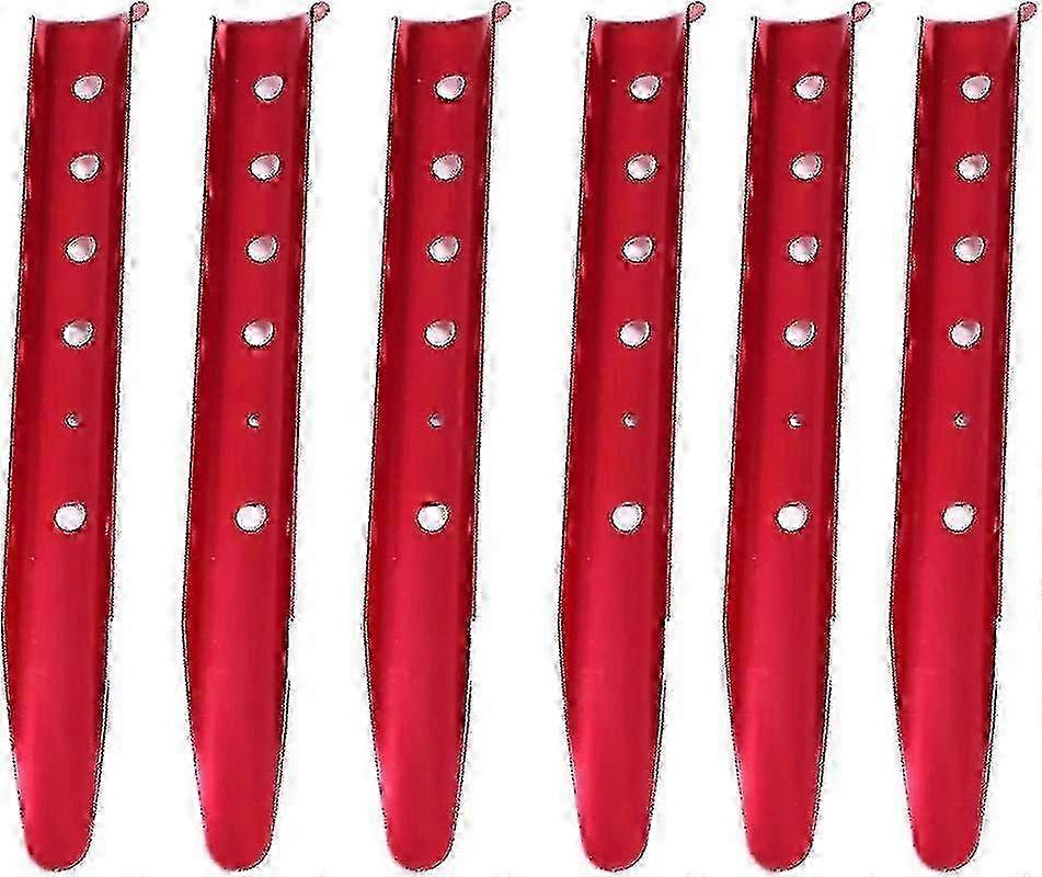 Picchetti per tende in alluminio, picchetti con profilo a U per campeggio, escursionismo, spiaggia, confezione da 6 (arancione)