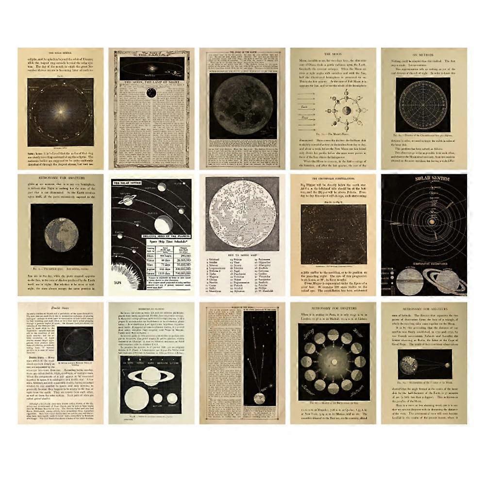 Retro Handbook Material Book DIY Basismaterial Package with Retro Inspirational Designs and Decorative Paper, G Size