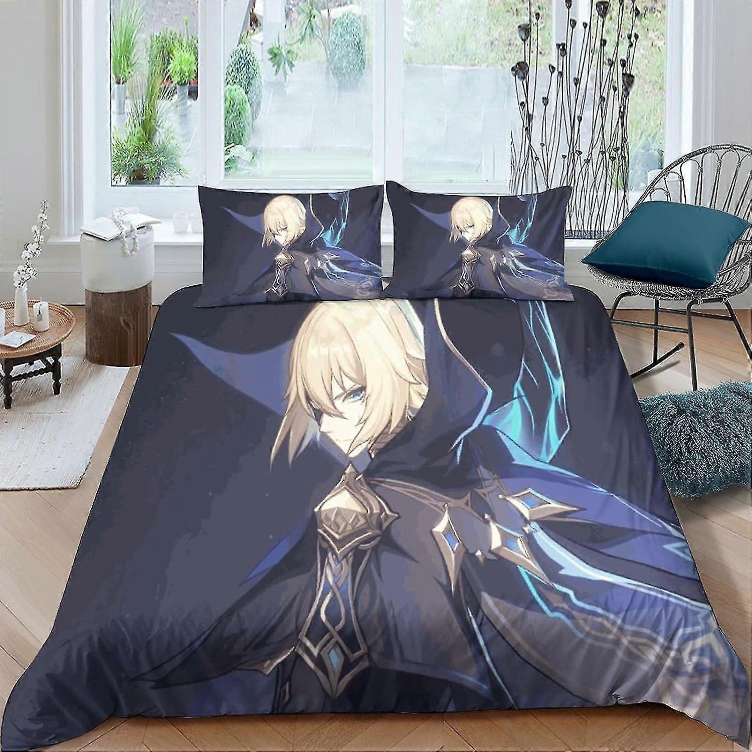 3D Printed Bedding Comforter Cover Set with Pillowcases for a Popular Game Duvet Cover with Zipper Closure Soft Microfiber