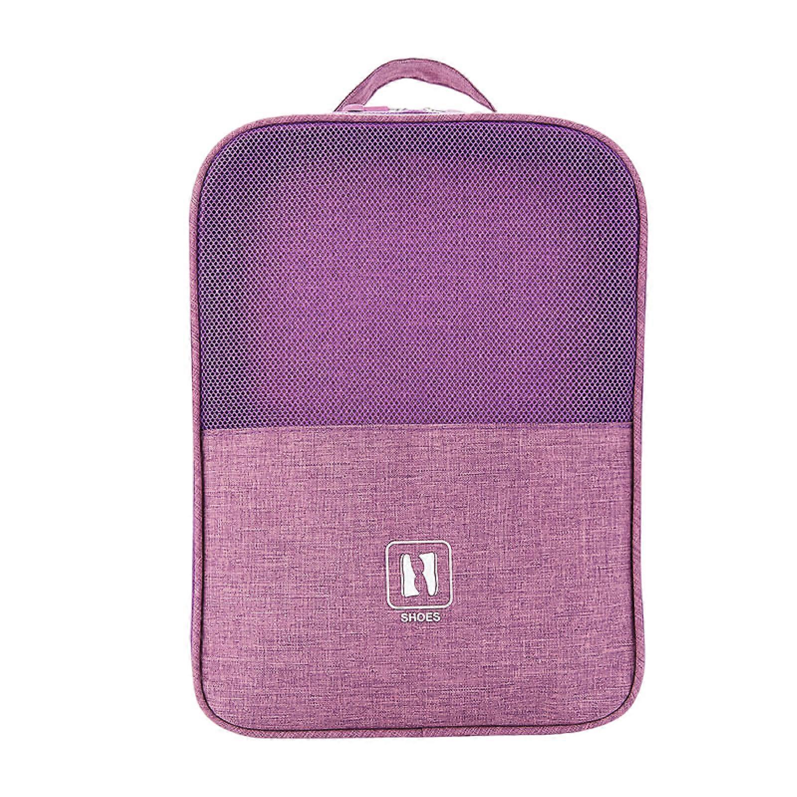 Travel Shoe Bag Waterproof and Dustproof Portable Organizer for Multiple Sizes, Purple Unisex Shoe Case