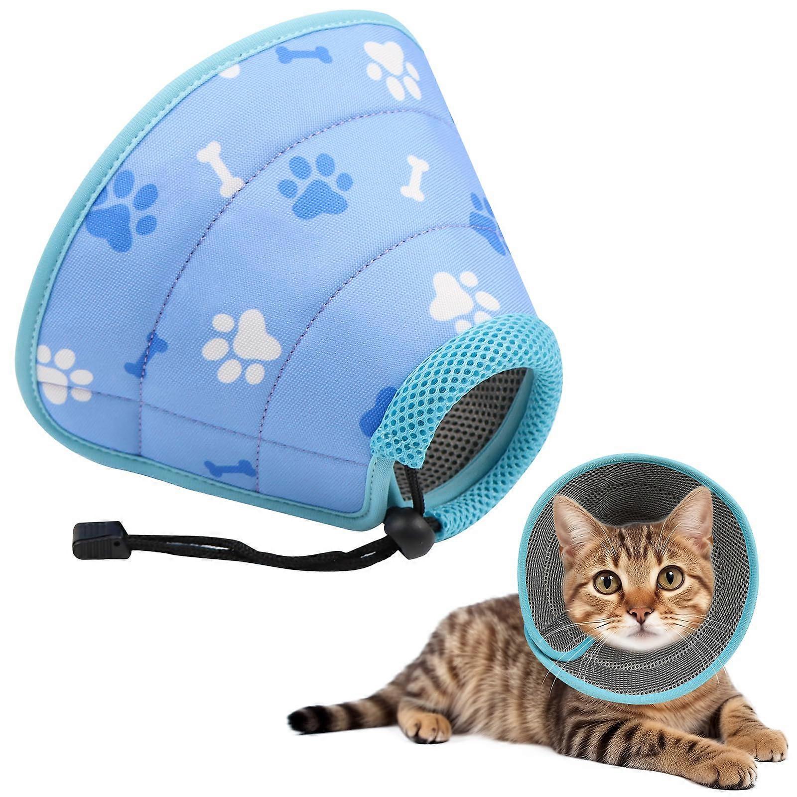 Cat Collar, Adjustable Collar for Cats, Foldable Collar for Cats After Surgery and Injuries, M