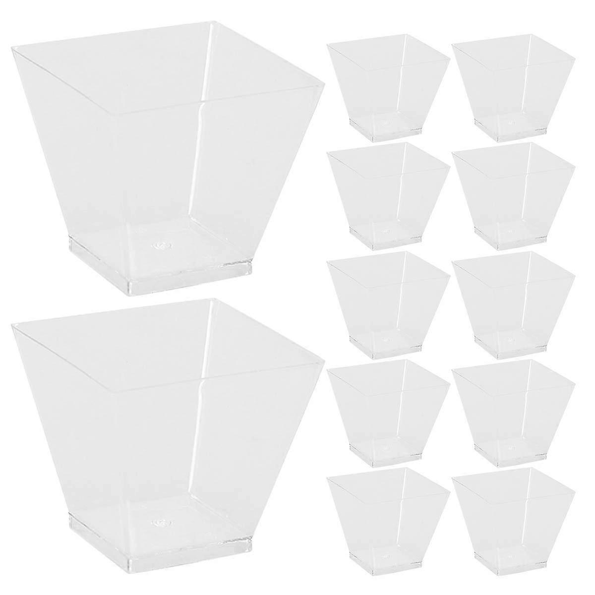 Individual Dessert Cups Anti-Leak Recyclable Plastic Portion Cups 50Pcs