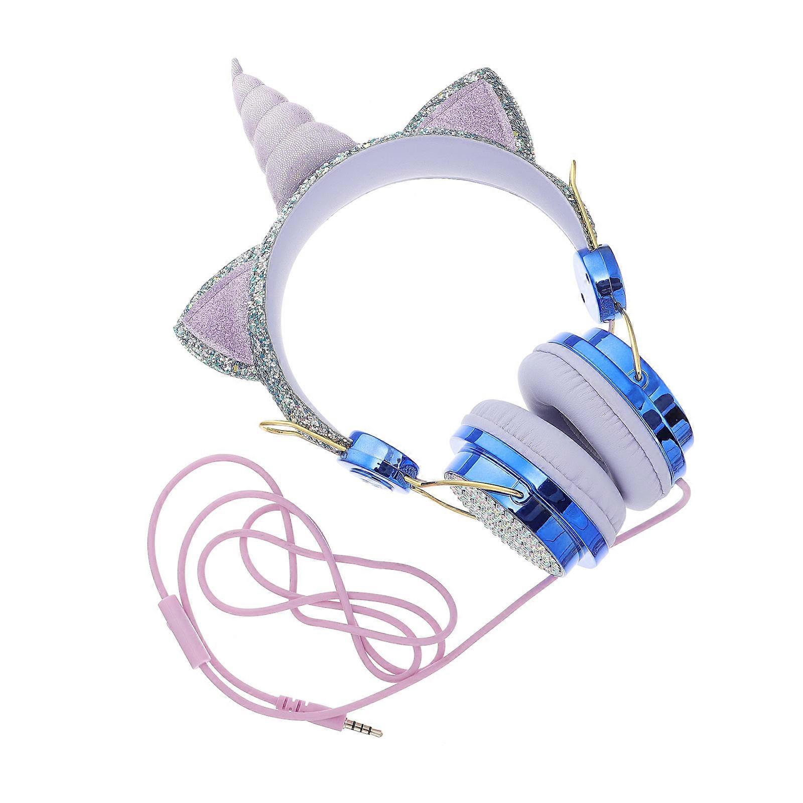Unicorn Design Wired Headset with Volume Control – Durable Cartoon Style Headphones for Boys