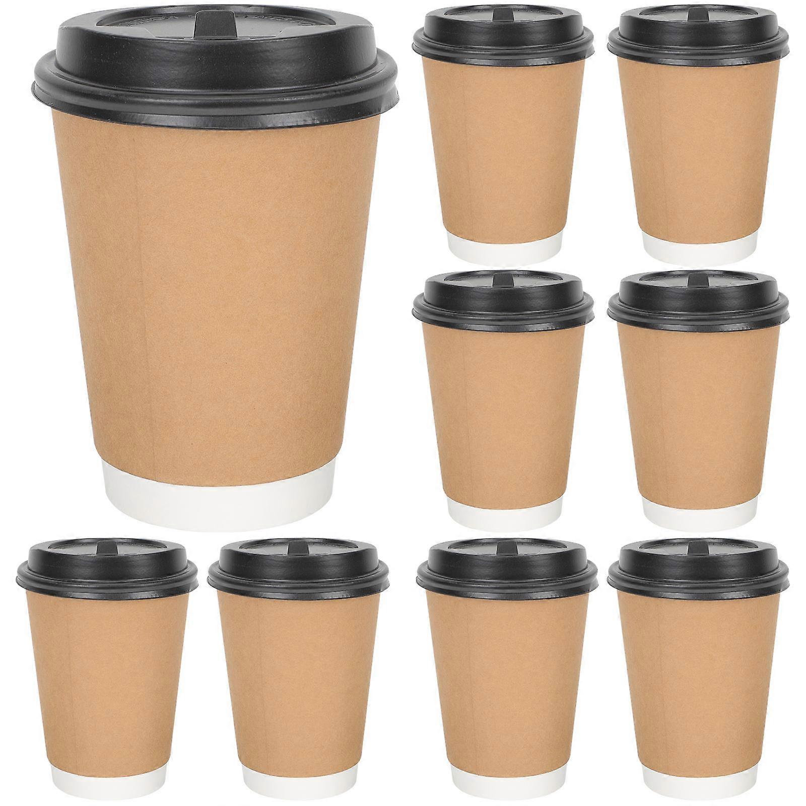 Compact Paper Coffee Cups Heat-Resistant For Buffet Wedding 50Pcs