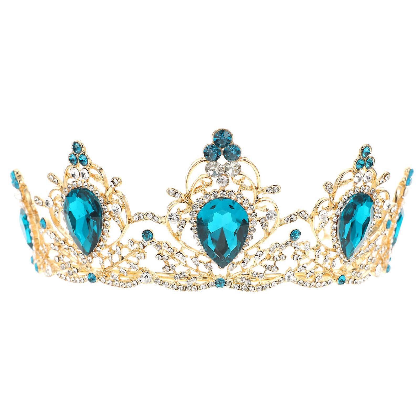 Elegant Bridal Crown Headdress Made of Durable Alloy for Decor Color 1pc