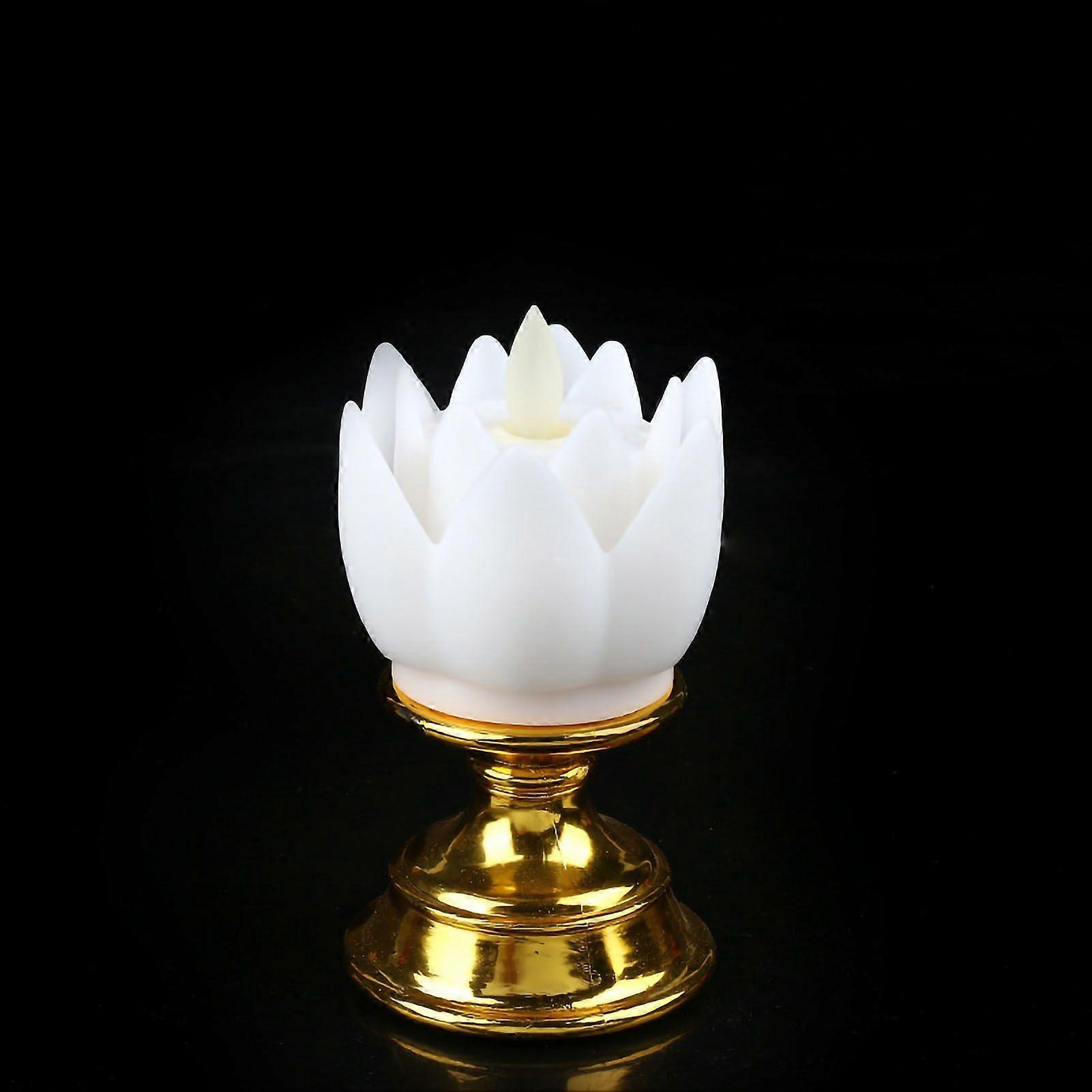 2025 Latest Model LED Lotus Lamp Simulated Candle Wick Design Soft Natural