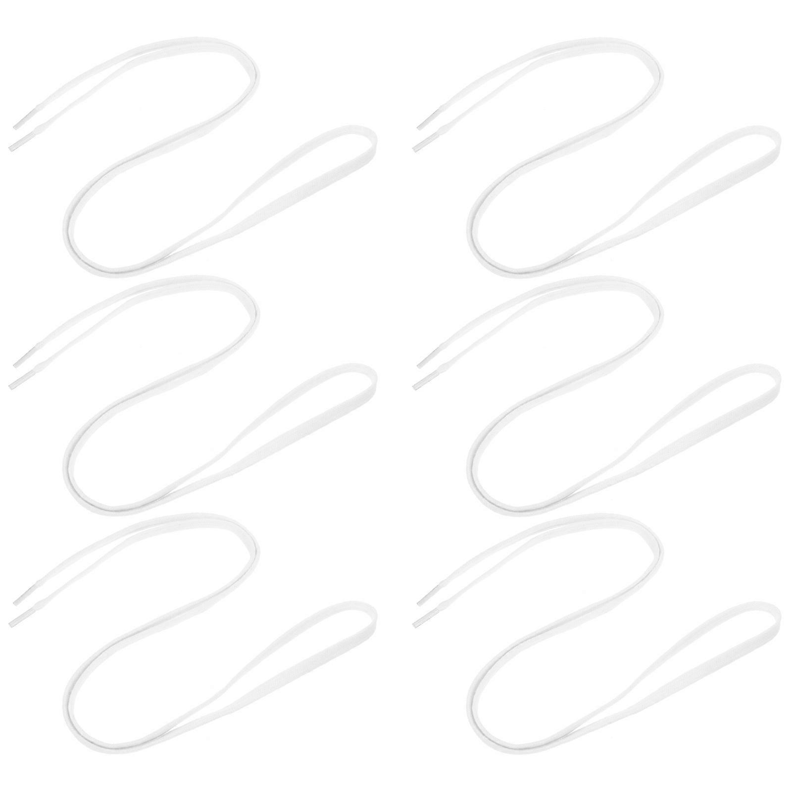 Basketball Shoe Shoelaces for Shoe 3Pairs Flat Cotton Shoelace White